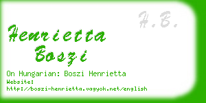 henrietta boszi business card